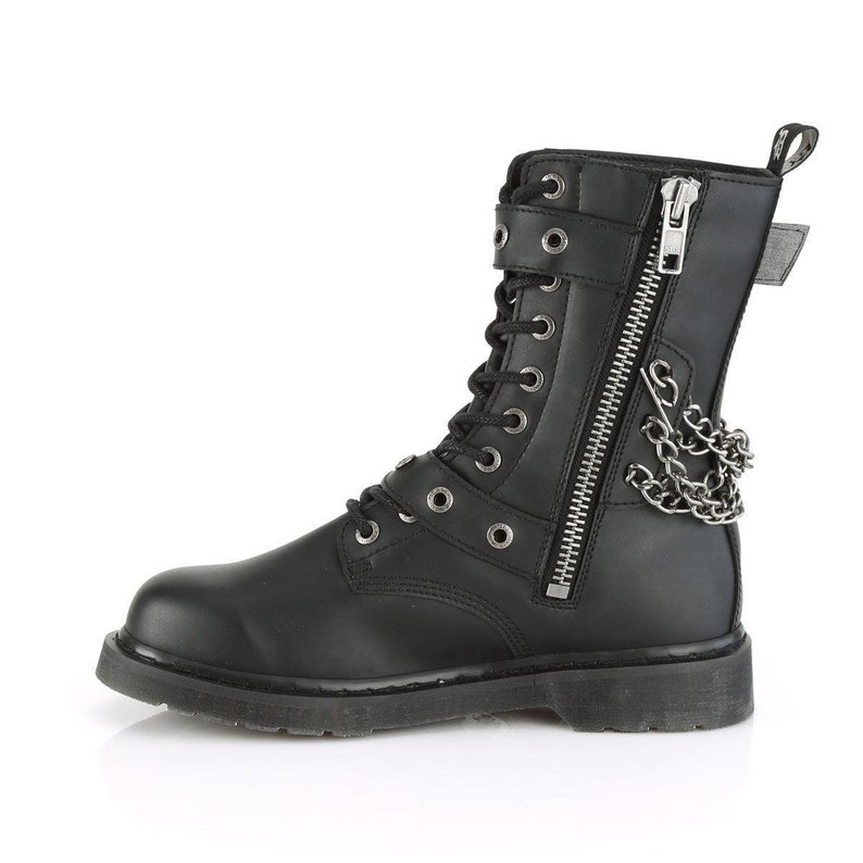Demonia Bolt 250 Boots Punk Rock Emo Goth Unisex Black Boots