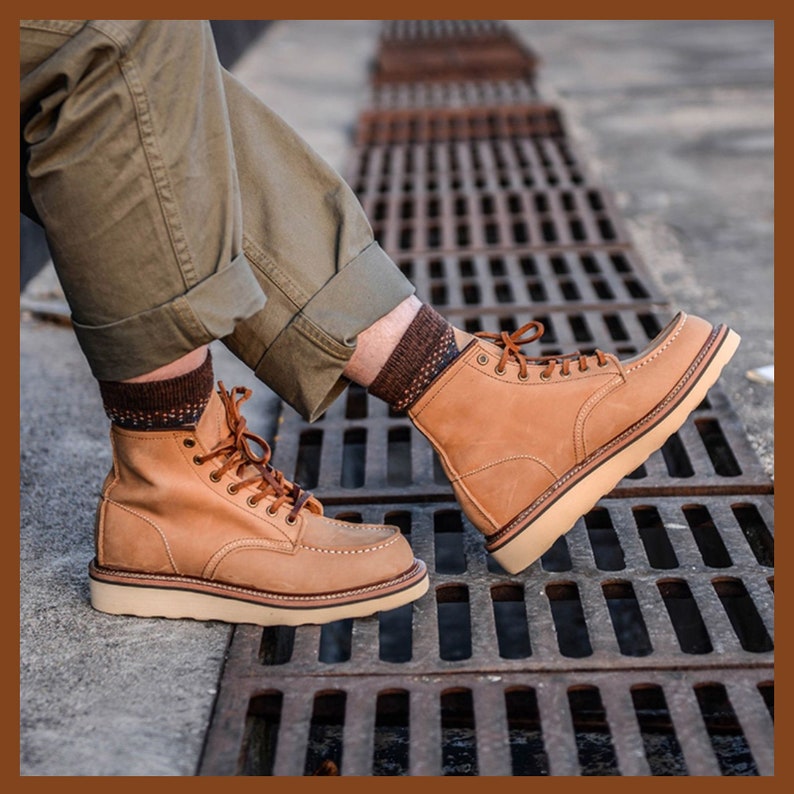 Boots Horse Leather Boots Retro Crazy Men's High-top