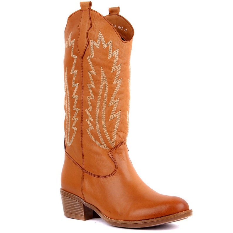 Woman Genuine Leather Cowboy Western Boots/ Casual Boots