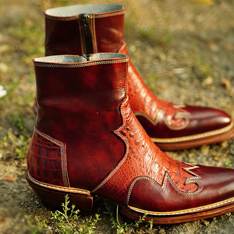 Men Cowboy Boots Chealse Boots for Men Custom Boots for Men