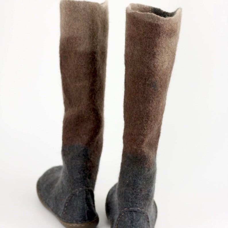 Fairy Winter High Boots Water Repellent Handmade Felted Wool