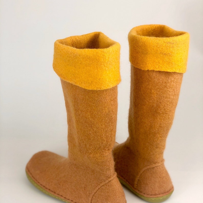 Fairy Winter High Boots Water Repellent Handmade Felted Wool