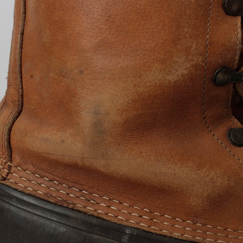 Vintage LL Bean Boots Men's Leather Duck 12 US Retro UK