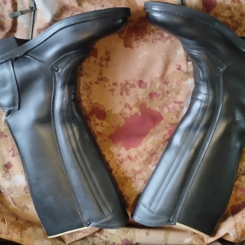 Cowhide Boots for Motorcyclists Italian Police Forces