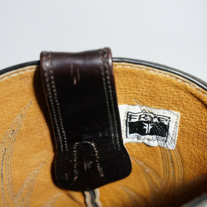 Vintage Frye Mid Calf 1'' 1/2'' Heel Cowboy