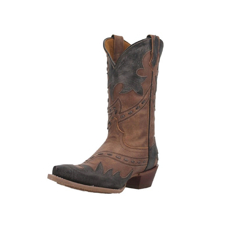 Laredo Mens Two Tone Snip Toe Tan Western Boot