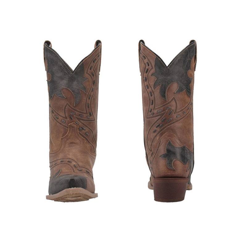 Laredo Mens Two Tone Snip Toe Tan Western Boot