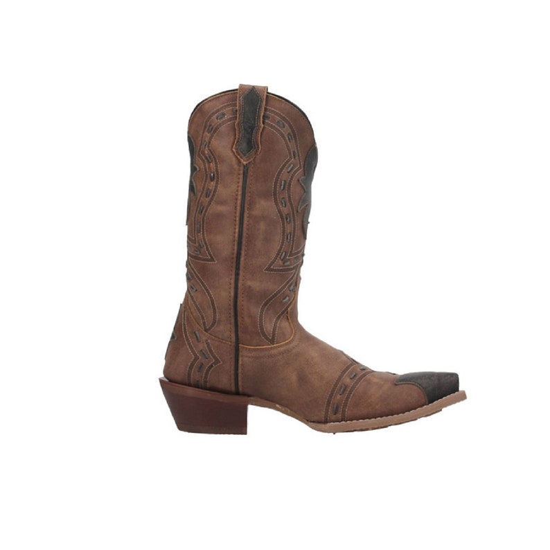 Laredo Mens Two Tone Snip Toe Tan Western Boot