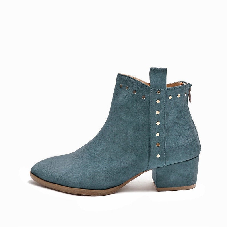 Ina Ready to Ship Us7zipper Ankle Bootsleather Ankle