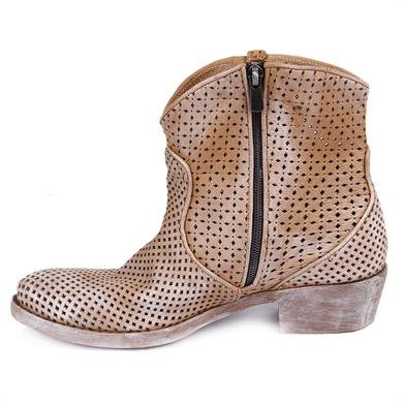 Genuine Leather Western Summer Boots Casual Women Boots