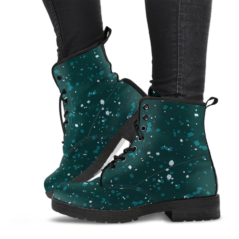 Tropical Jungle Terrazzo Leather Boots Girlfriend Gifts for