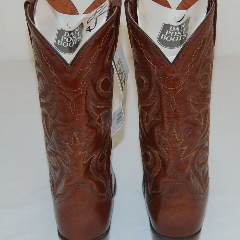 Dan Post Mens Mignon Leather Tan Cowboy Boots