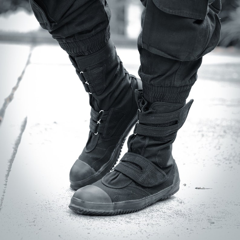 Japanese Unisex Vegan Saftey Boots SA-ME Black FUGU