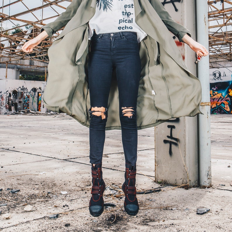 Japanese Unisex Vegan Saftey Boots SA-ME Black FUGU