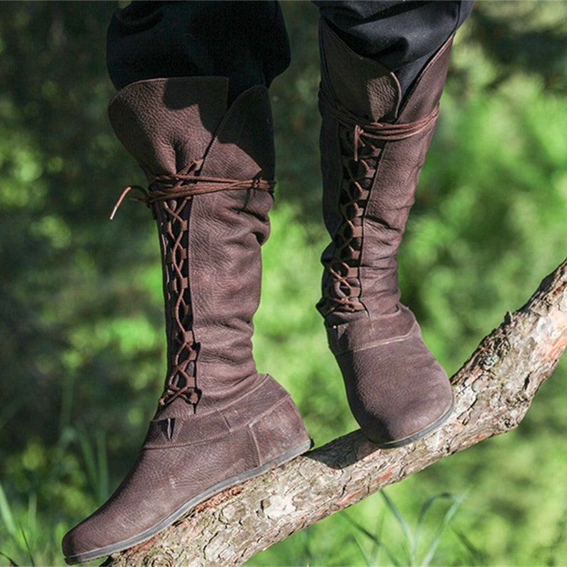 Medieval Renaissance Viking Boots Steampunk Vintage Pirate