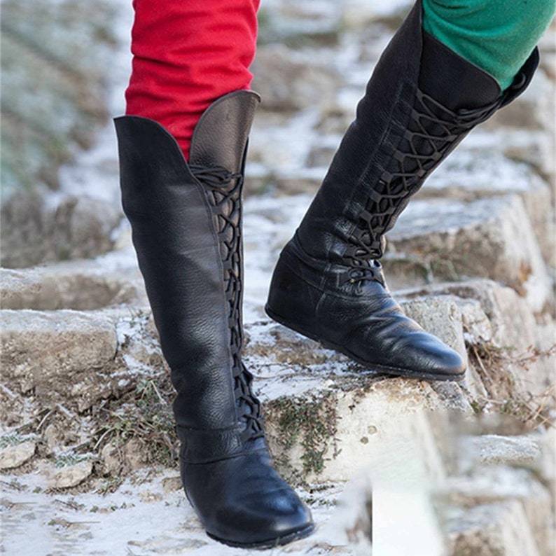 Medieval Renaissance Viking Boots Steampunk Vintage Pirate