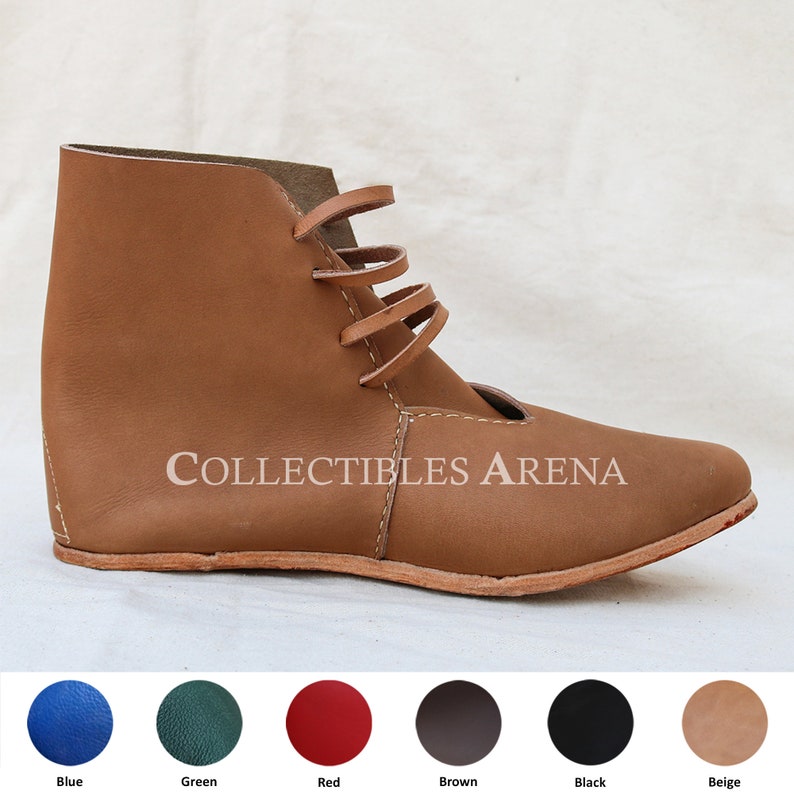 Medieval Baynard Castle Styled Laced 14th-15th Century Ankle
