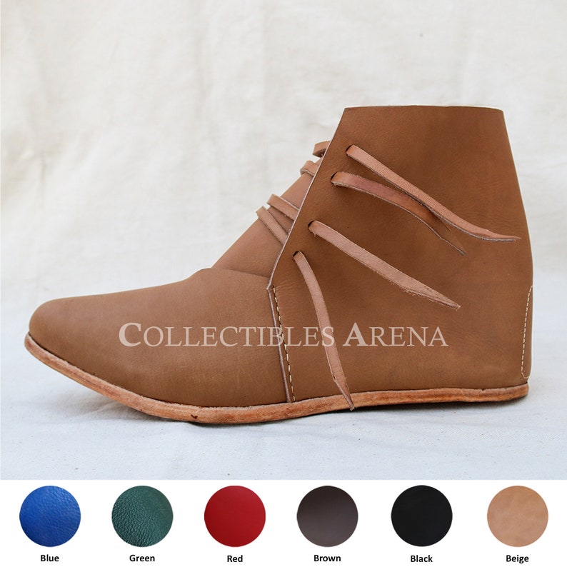 Medieval Baynard Castle Styled Laced 14th-15th Century Ankle