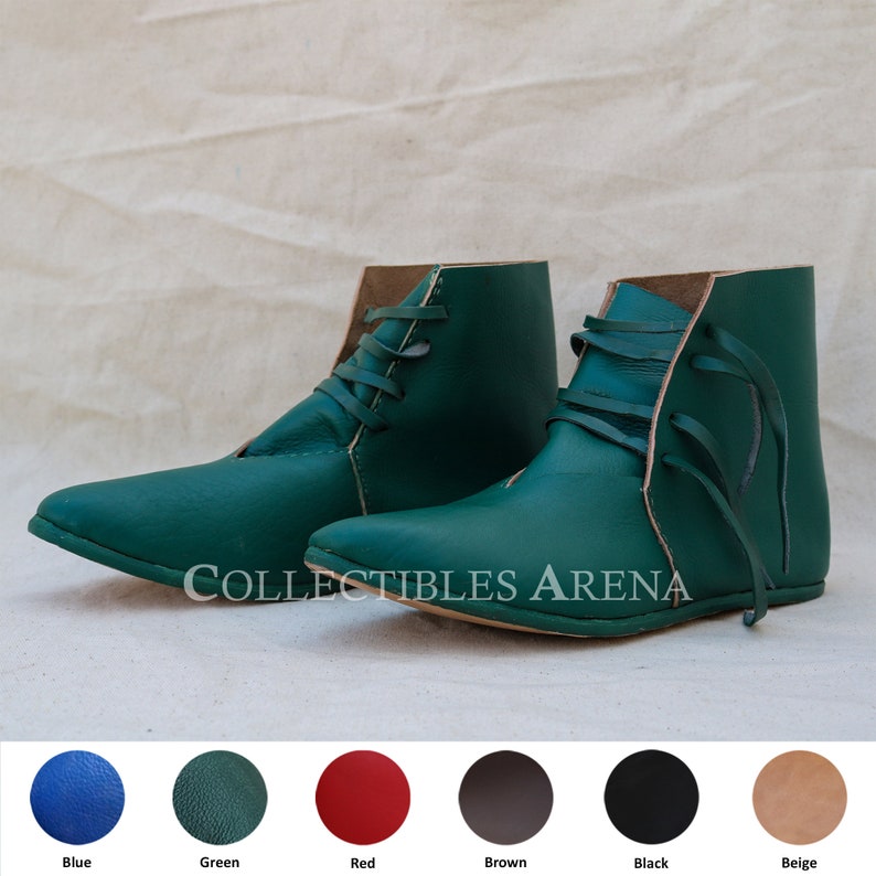 Medieval Baynard Castle Styled Laced 14th-15th Century Ankle