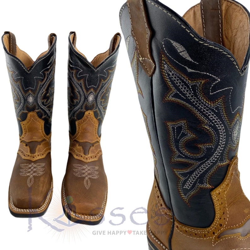 TJAYZ SALE NEW Handmade 100% Leather Cowboy Rodeo Boots