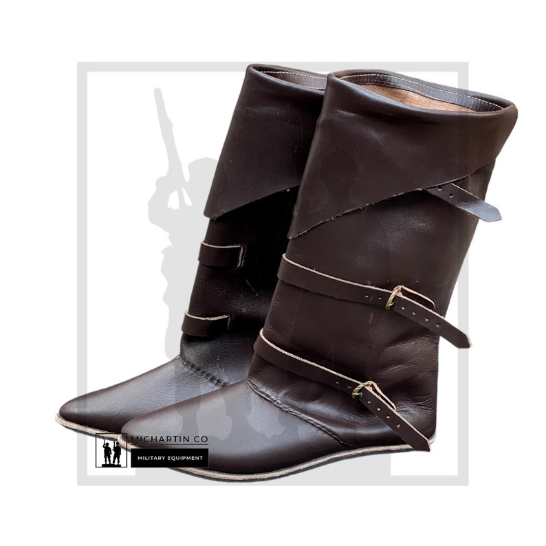 Handmade Medieval Boots Late Middle Ages Shoes Gauntlet