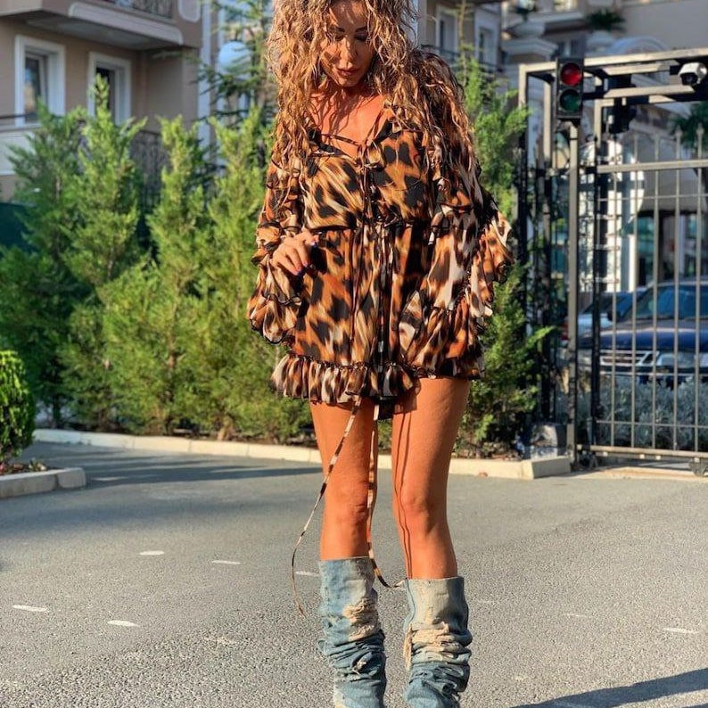 Women Genuine Leather Knee High Western Summer Boots Almond