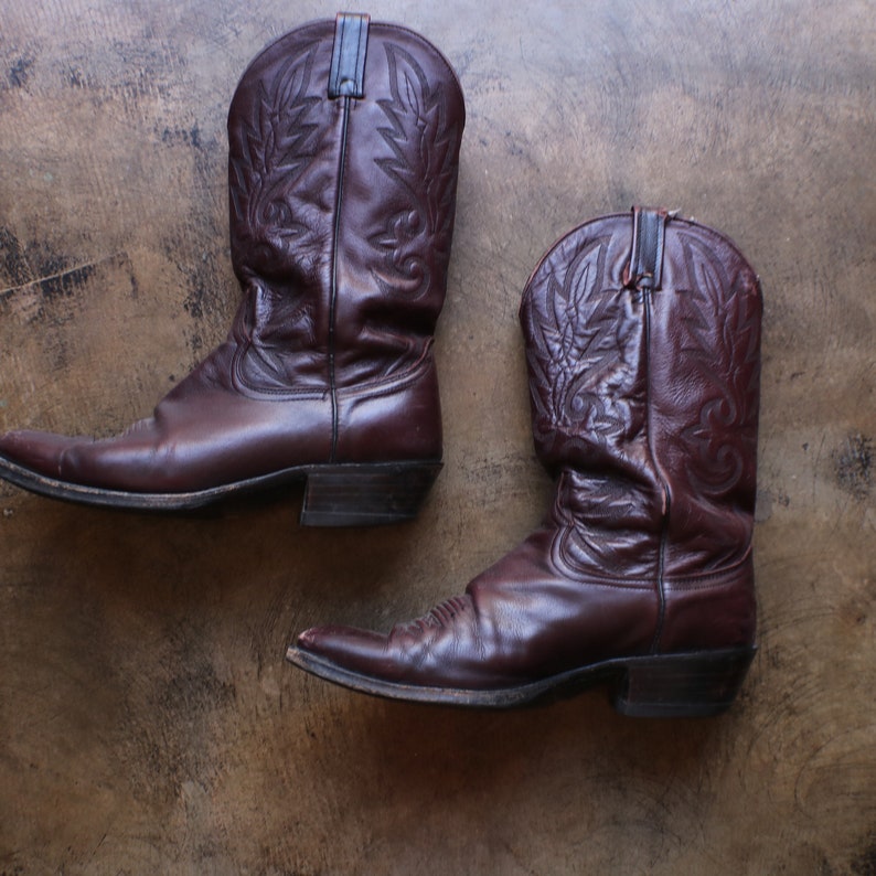 12 D Men's Cowboy Boots / Dan Post Dark Brown Western