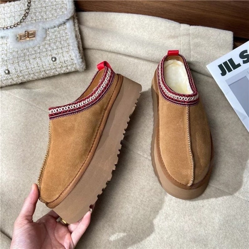 Inspired Vegan Boots Brown Designer Tazz Slippers Warm