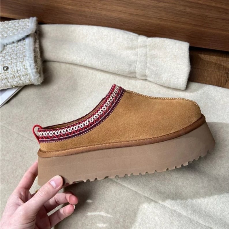 Inspired Vegan Boots Brown Designer Tazz Slippers Warm