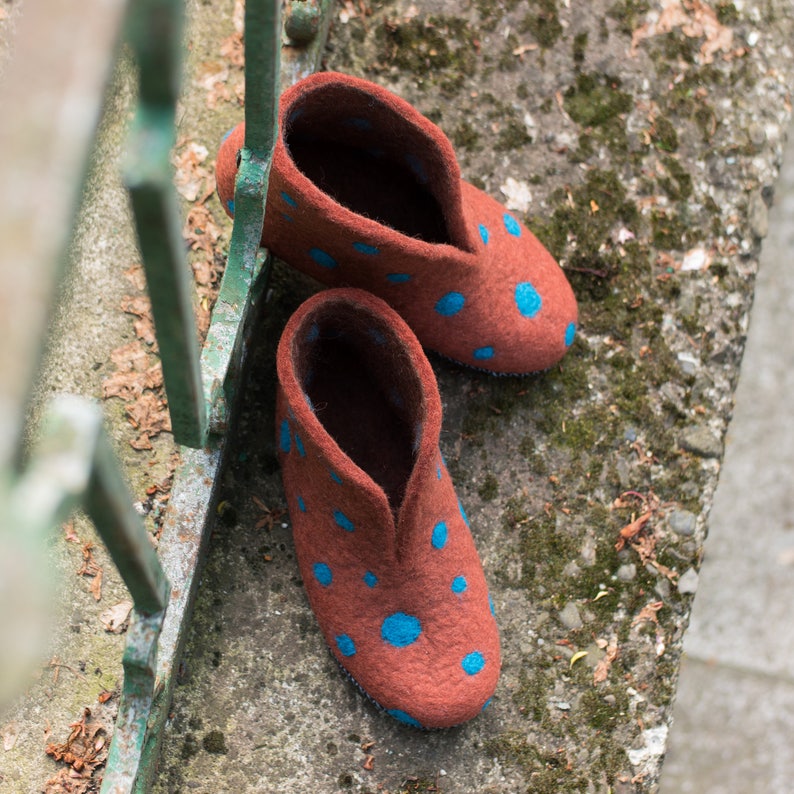 Gift for Women Birthday Gifts for Her Brown Polka Dots Boots