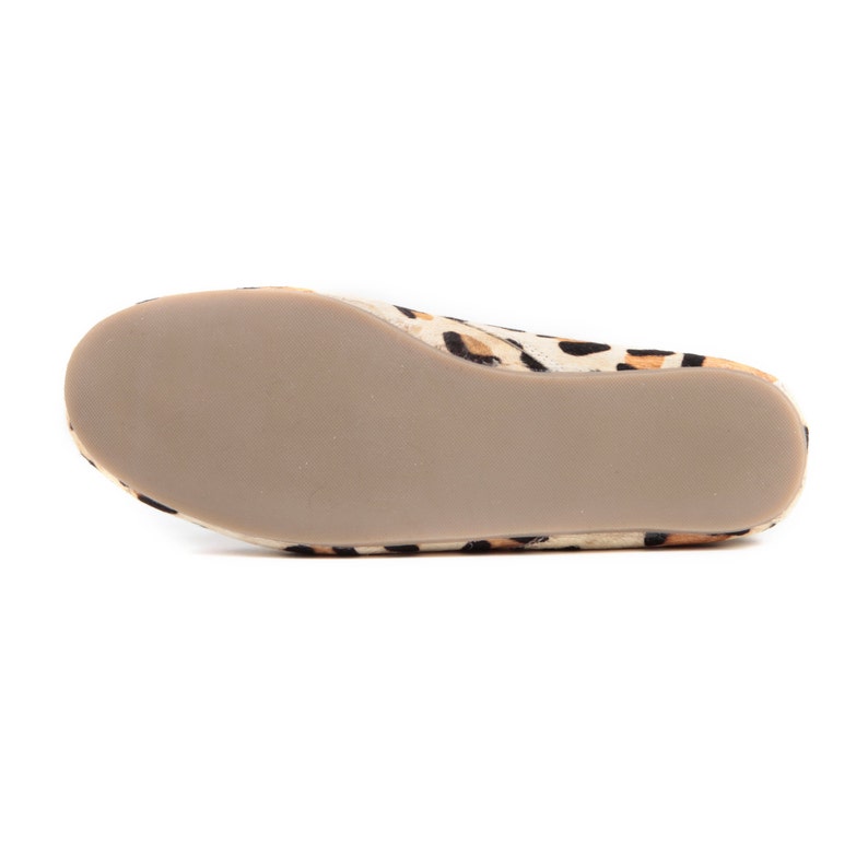 Hairon Leather Fearless Leopard Printed Ankle Flat Lace up
