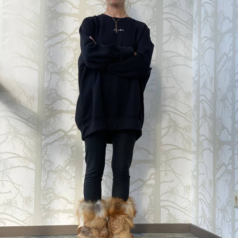 Fox Fur Boots Men Women Real Fur Home Booties Furry House