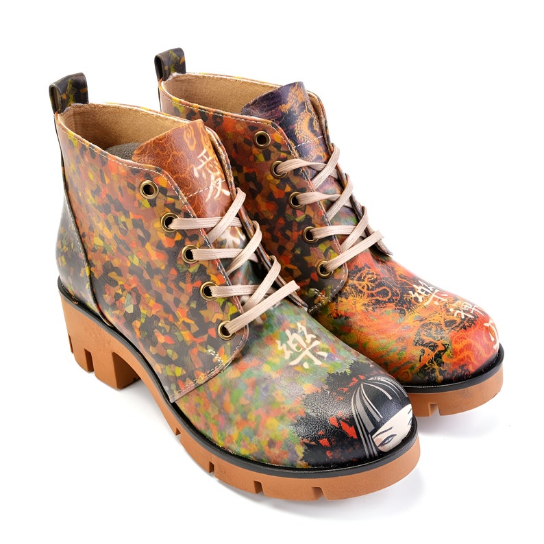 Gobyanklebootsnope Lace-upvegan Women's Boots printed