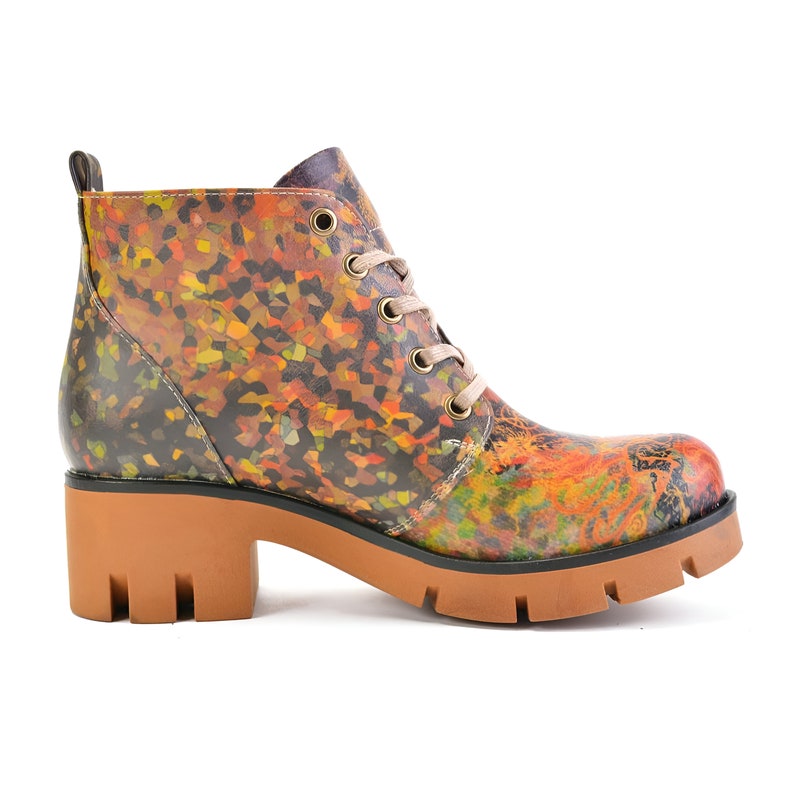 Gobyanklebootsnope Lace-upvegan Women's Boots printed