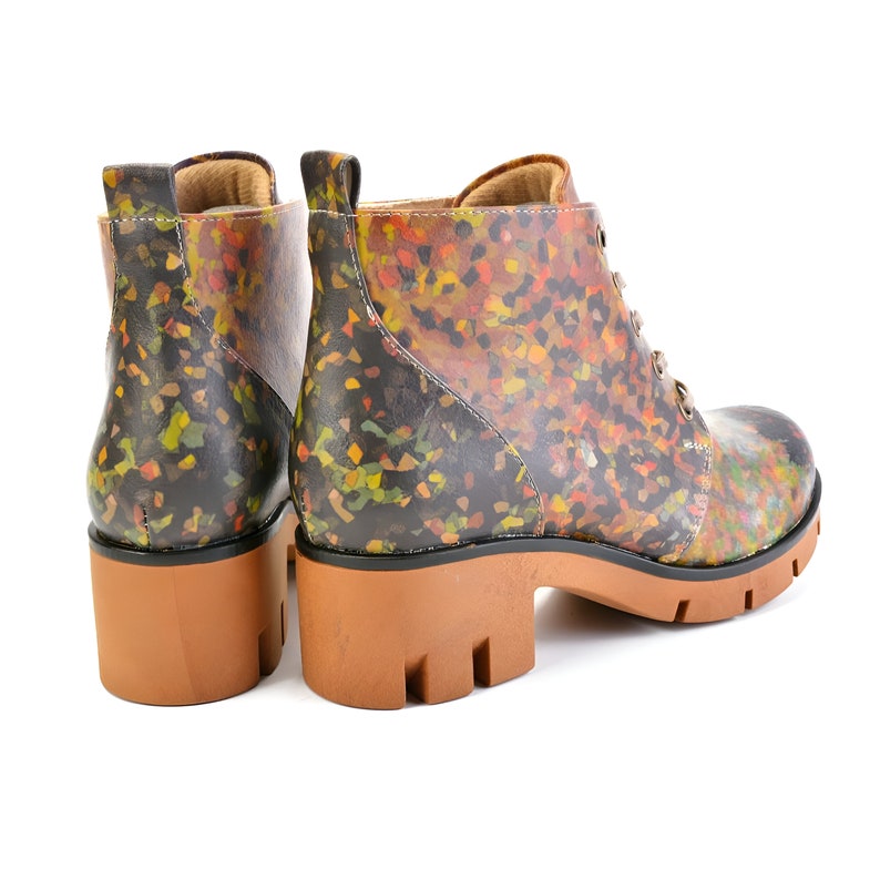 Gobyanklebootsnope Lace-upvegan Women's Boots printed