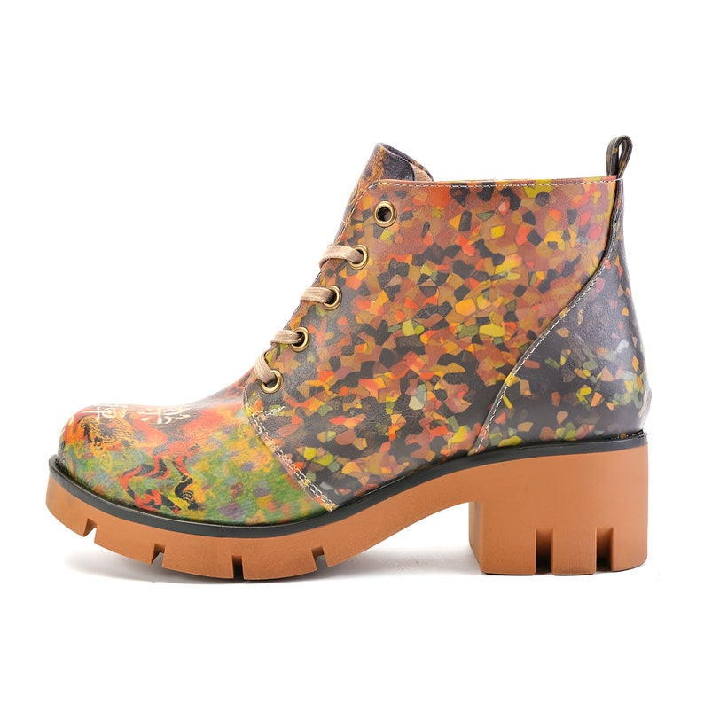 Gobyanklebootsnope Lace-upvegan Women's Boots printed