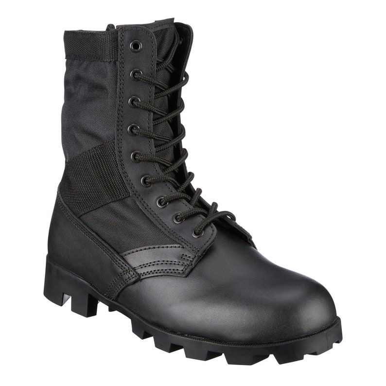 Genuine U.S. Army Jungle Black Leather PANAMA Boots Combat