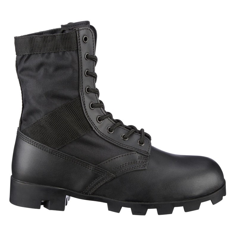 Genuine U.S. Army Jungle Black Leather PANAMA Boots Combat