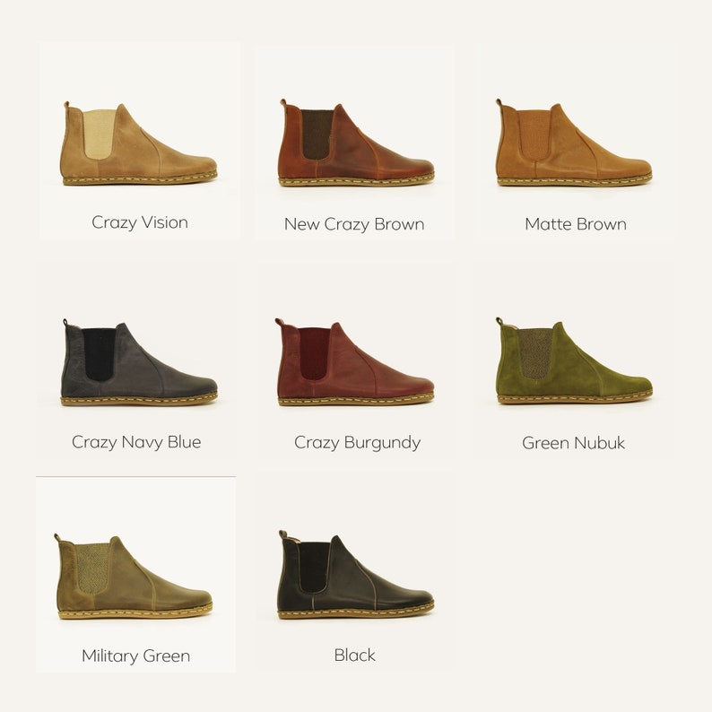 CHELSEA Barefoot Boots Zero Drop Handmade FOR WOMEN New