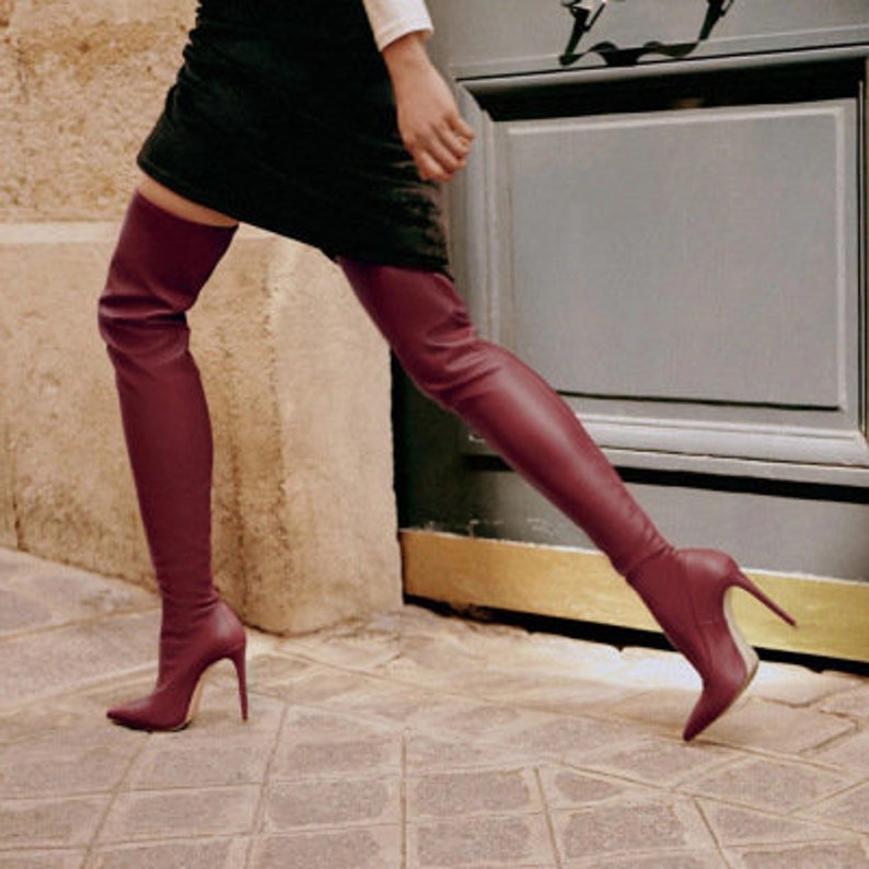Pointed Toe High Stiletto Heel Women's Over-the-knee