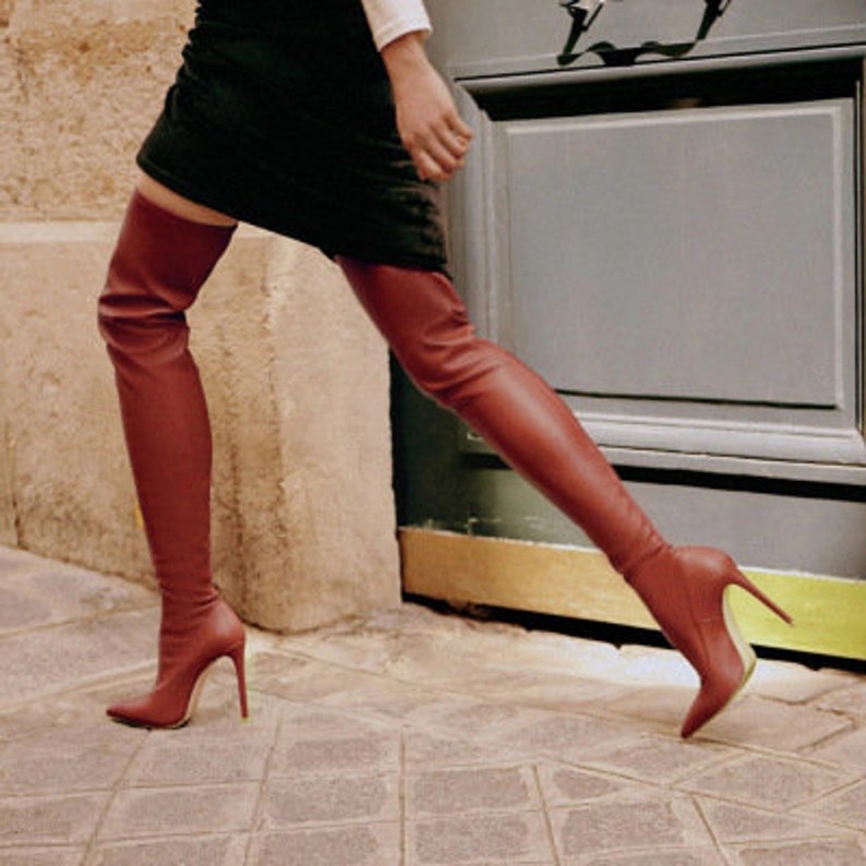 Pointed Toe High Stiletto Heel Women's Over-the-knee