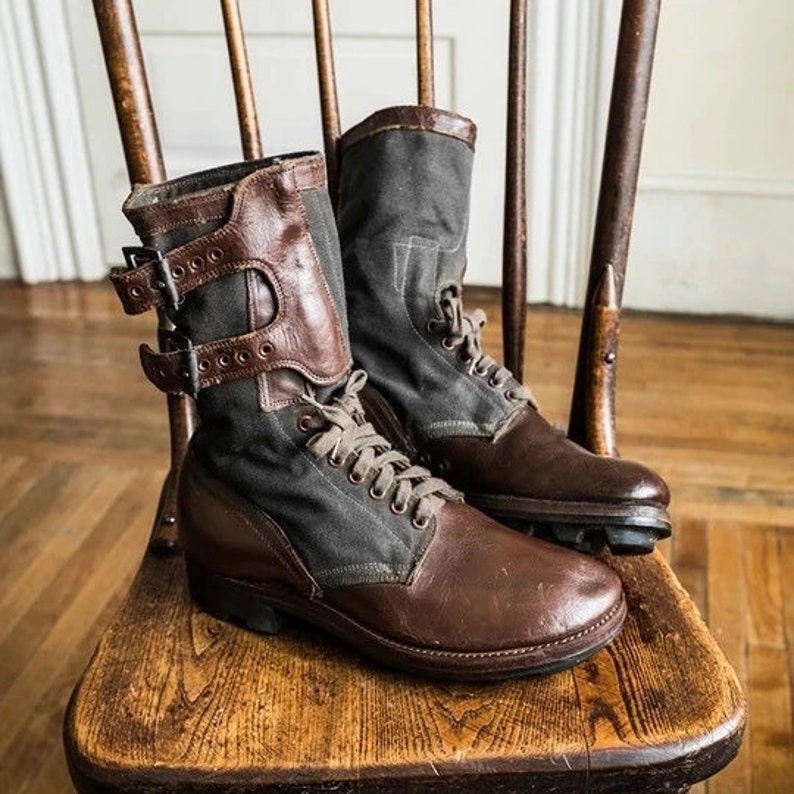 Steampunk PU Leather Boot Fancy Knight Boots Gothic Viking