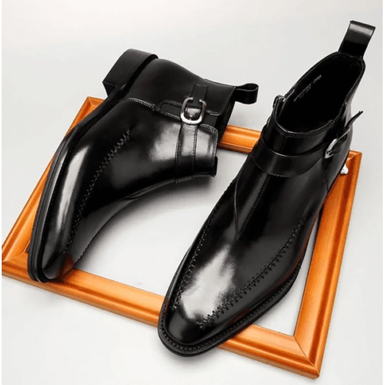 Leather Boots Men Men's Work Boots Ankle Boots