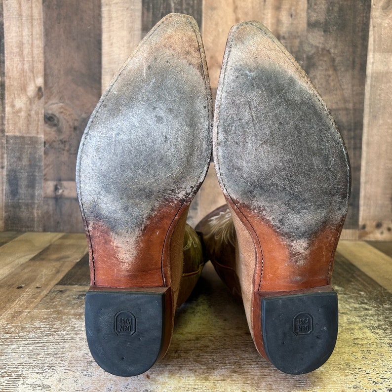 Dan Post 2119S Suede Cowboy Boots Mens 12 EW