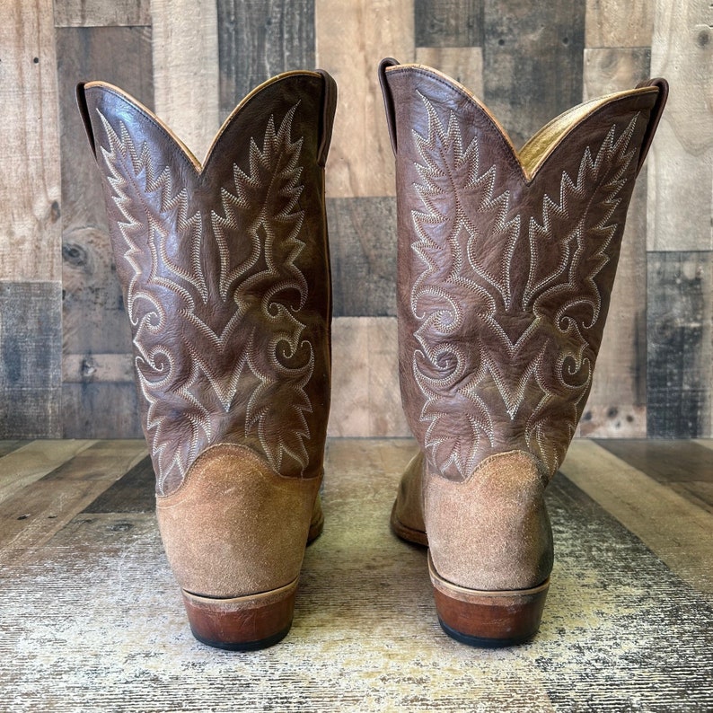 Dan Post 2119S Suede Cowboy Boots Mens 12 EW