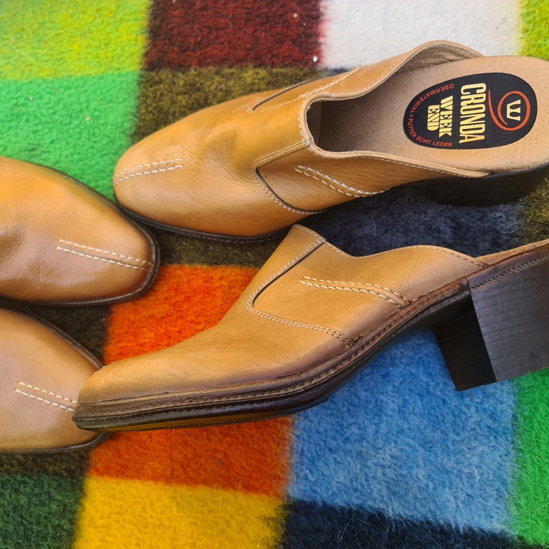 Mens Vintage Deadstock Sandal Boots 1970s Bell Bottoms Flares