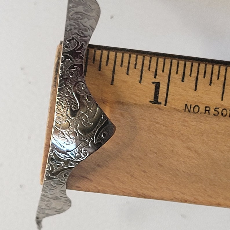 Vintage Cowboy Boot Metal Silver Tone / Nickel Finish Tips