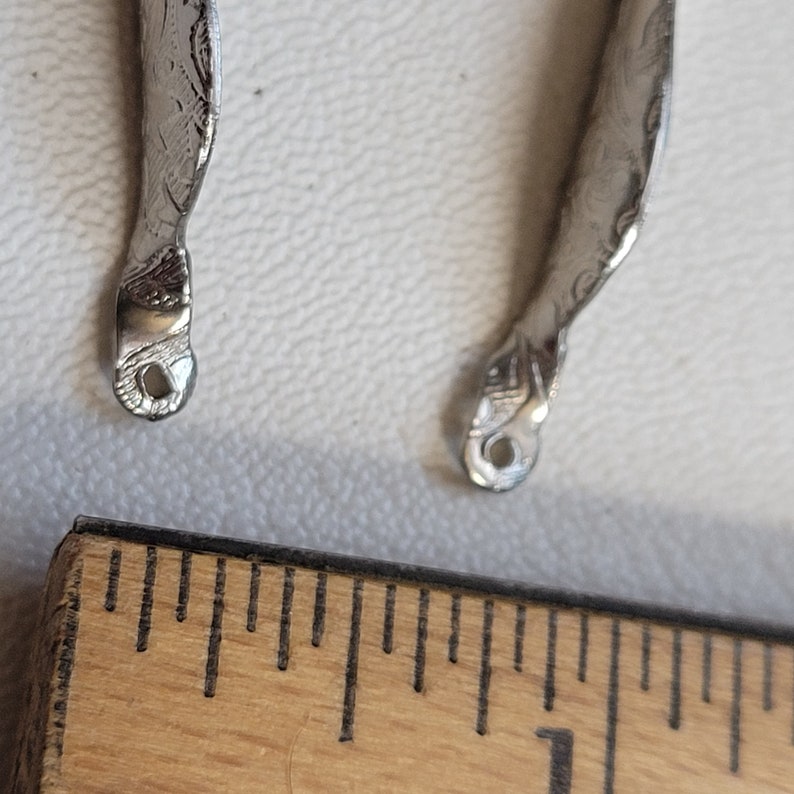 Vintage Cowboy Boot Metal Silver Tone / Nickel Finish Tips