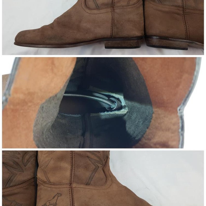 Cowboy Boots Women 90s Festival Boots Vintage Cowboy Leather