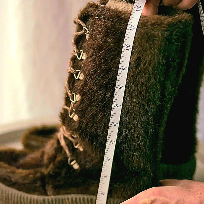Vintage 1970s Furry Boots by Universal EU37 UK4 US/AU6 May Fit